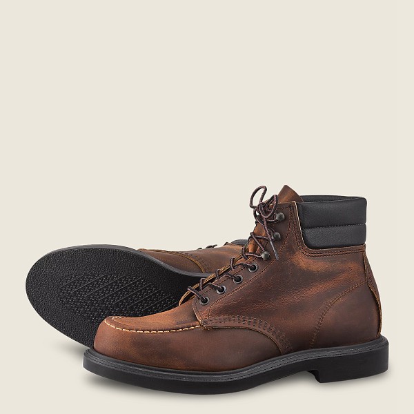 Botas Red Wing Heritage Hombre Marrom Oscuro - Classic Supersole - 6-Inchr Rough & Tough Cuero - 284